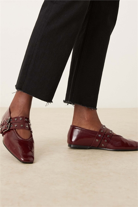 Балетки «Мэри Джейн» премиум-класса с заостренным носком артикул 146995240