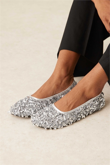 Баллетки с блестящими пайетками артикул 149754929