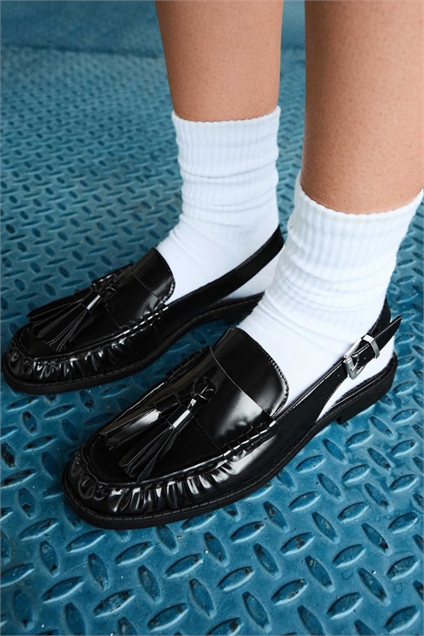 Мюли-лоферы с кисточками артикул 150563085