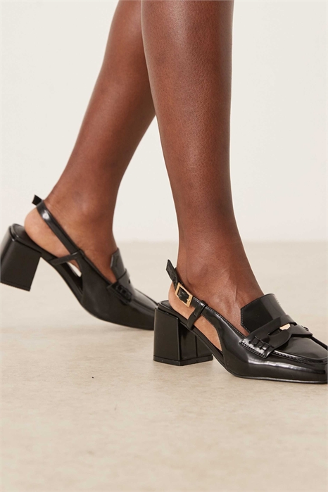 Туфли Nisha на блочном каблуке с открытой пяткой артикул 149550758