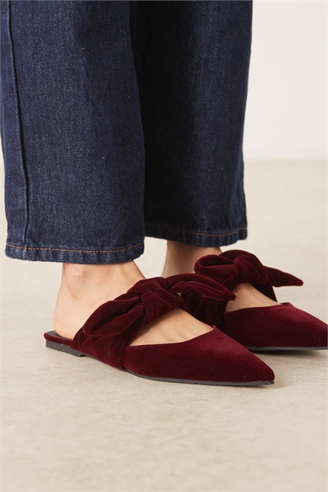 Туфли-муле с лунообразным бантиком артикул 148925569