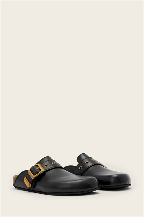 Кожаные туфли-муле с пряжкой «Стаффа» артикул 154893584