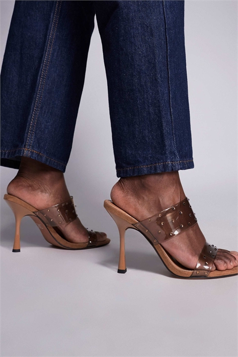 Туфли-муле с двойным ремешком и каблуком от Nori артикул 148923584