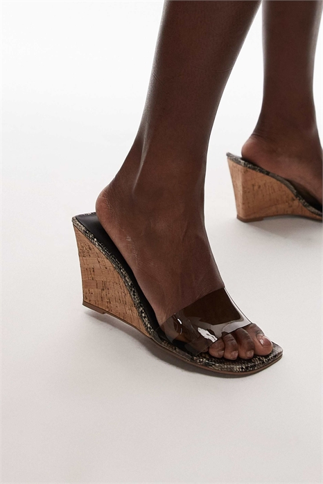 Муле из акрила с высоким клиновидным каблуком от Farah артикул 141616085