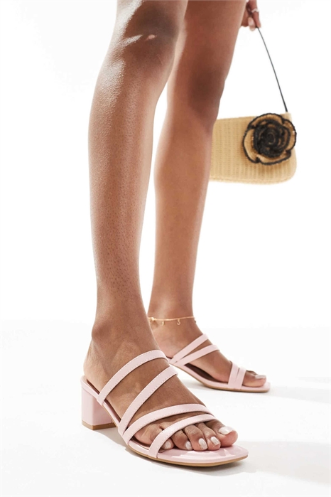 Туфли-муле на каблуке с несколькими ремешками артикул 142913254