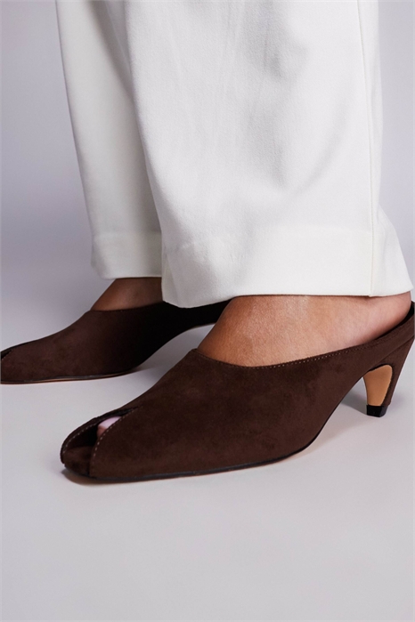 Туфли-муле Reuben с изогнутым каблуком-«кошачьей лапкой» и открытым носком артикул 149140506