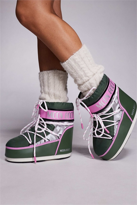 Зимние ботинки Moonboot Icon Low в стиле космических гонок артикул 150363391