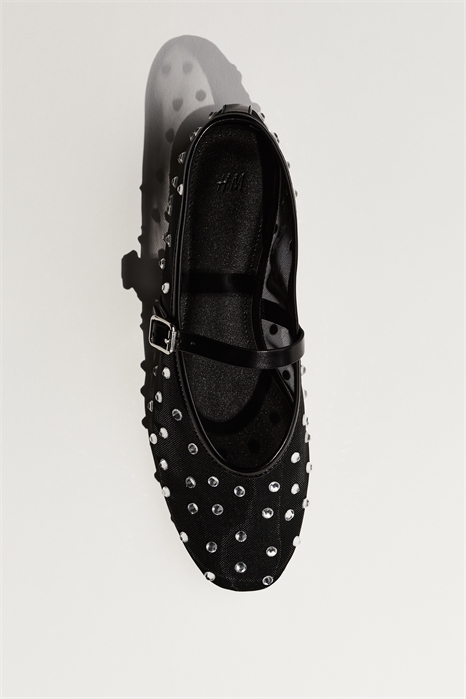 Балетки, украшенные стразами артикул 1254497001