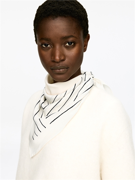 Шелковый шарф с принтом артикул 1265628004