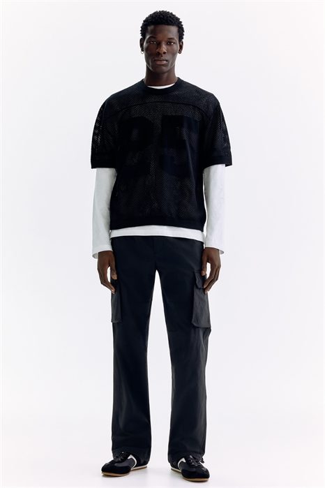 Брюки-карго из нейлона с прямым кроем артикул 1328725003