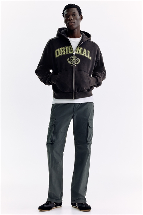 Брюки-карго из нейлона с прямым кроем артикул 1328725005