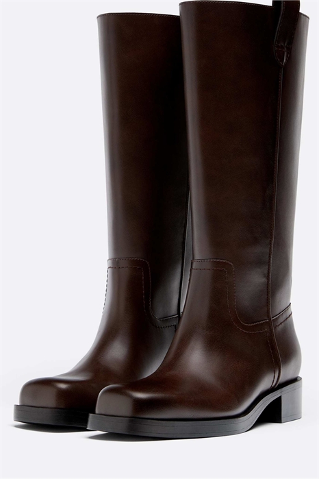 Ботинки с эффектом гладкой кожи артикул 155222286