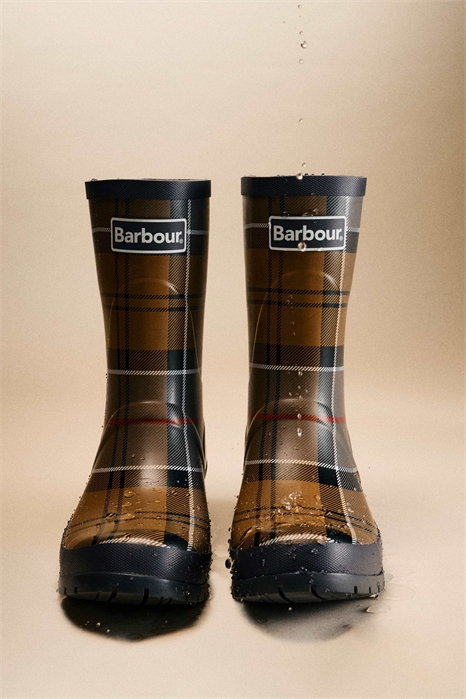 Сапоги-миди из ткани «Бэнбери-тартан» артикул 154707722