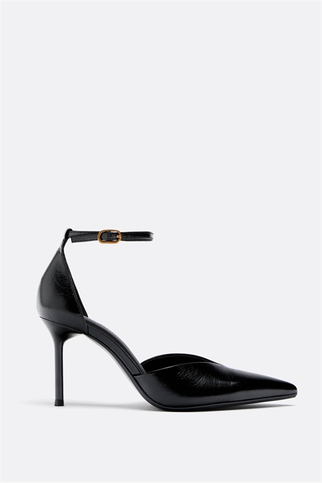 Кожаные туфли на каблуке артикул 155939172