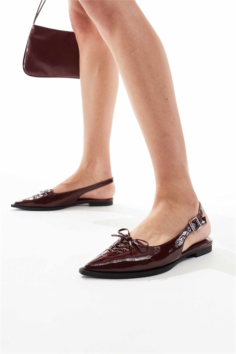 Балетки с завязками и заостренным носком от Lorie артикул 149151151
