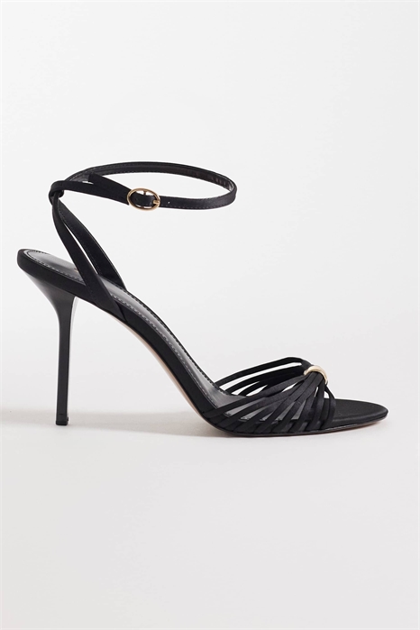 Каблук с высоким плетеным украшением артикул 155672842