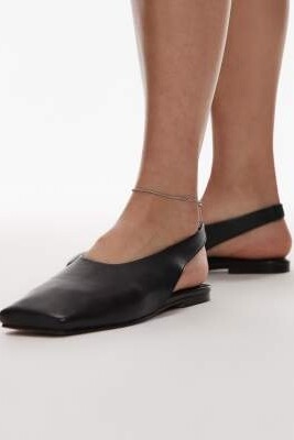 Британские кожаные балетки со шнурком сзади артикул 141275219