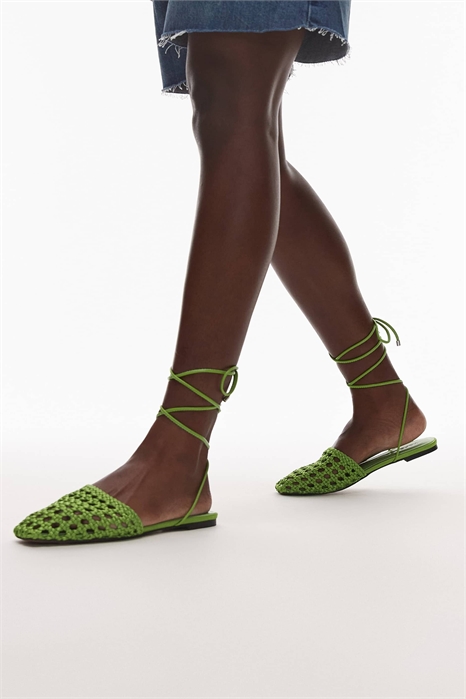 Плоские туфли Arri с плетеным завязывающимся верхом артикул 140599876