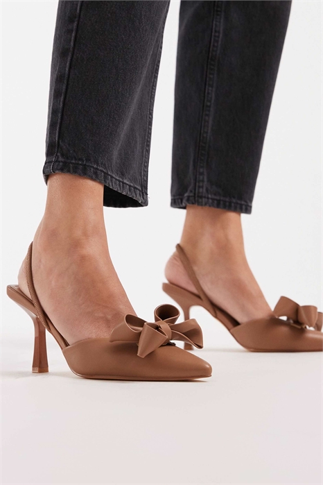 Туфли Salado с открытой пяткой, каблуком-блок и бантиком артикул 152594363