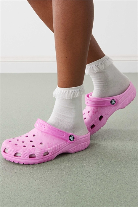 Классические мраморные сабо розового цвета артикул 148001846