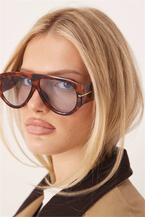 Выразительные авиаторские очки с линзами, защищающими от синего света артикул 154870071