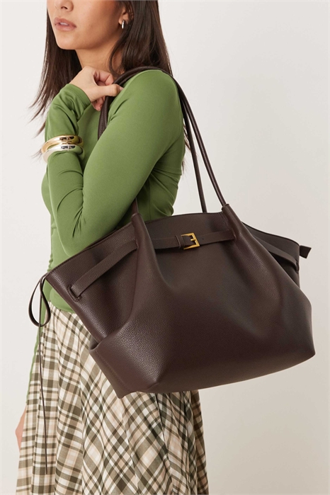 Сумка-тоут с крупным складчатым узором артикул 154870066