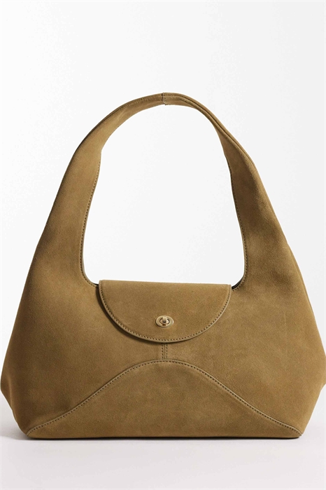 Сумка через плечо из замши артикул 155057513