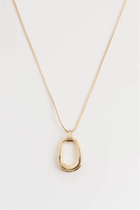 Колье с открытым кулоном в виде капли артикул 155001944