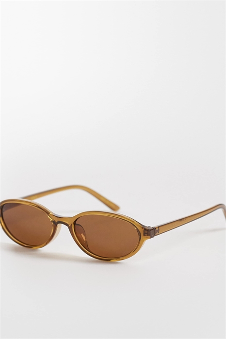 Тонкие овальные солнцезащитные очки артикул 155672849
