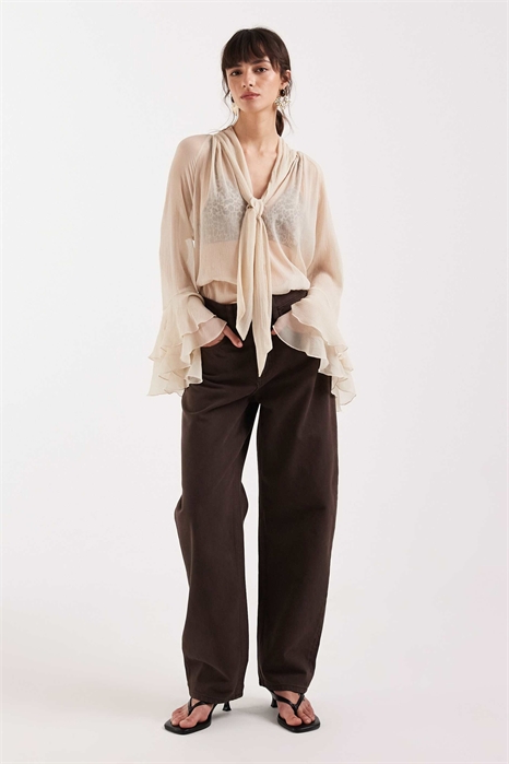 Джинсы-бочки из 100% хлопка артикул 154236286