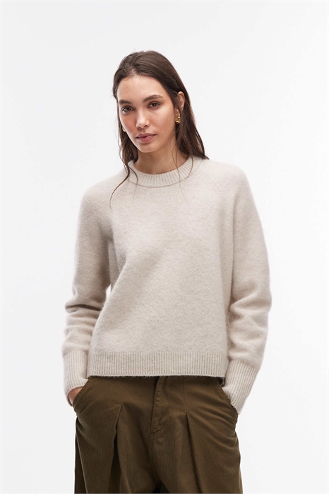 Свитер с круглым вырезом из смеси шерсти альпаки артикул 154889283