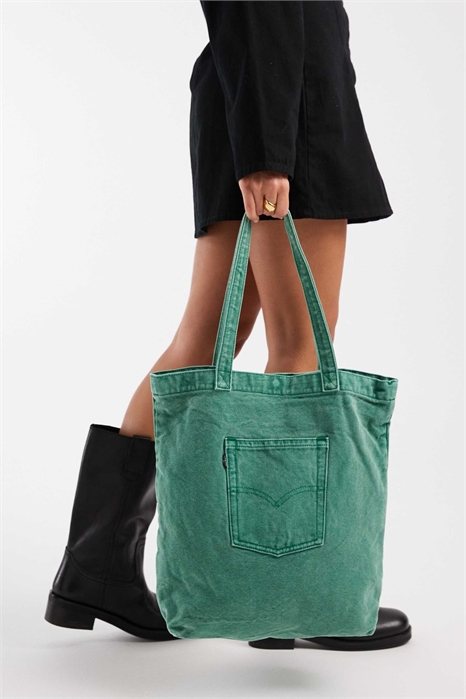 Сумка-тоут из денима с задним карманом артикул 150176371