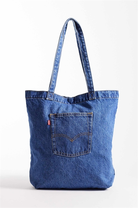 Сумка-тоут из денима с задним карманом артикул 150176381