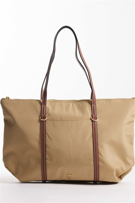 Классическая сумка-тоут с контрастными ручками артикул 155244267
