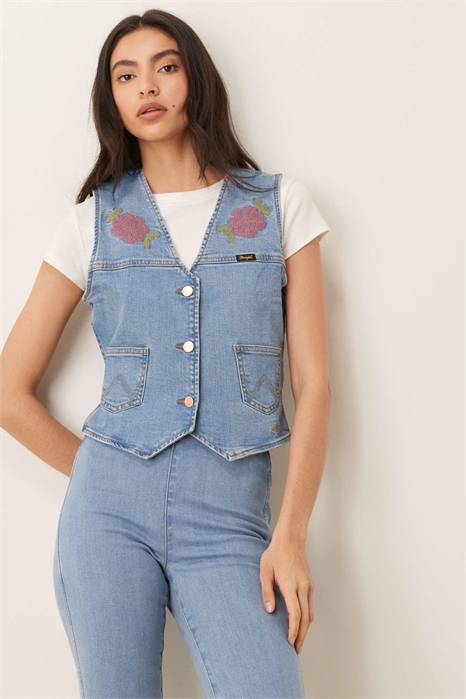 X Лани Уилсон — джинсовый жилет в ковбойском стиле co-ord артикул 154746392