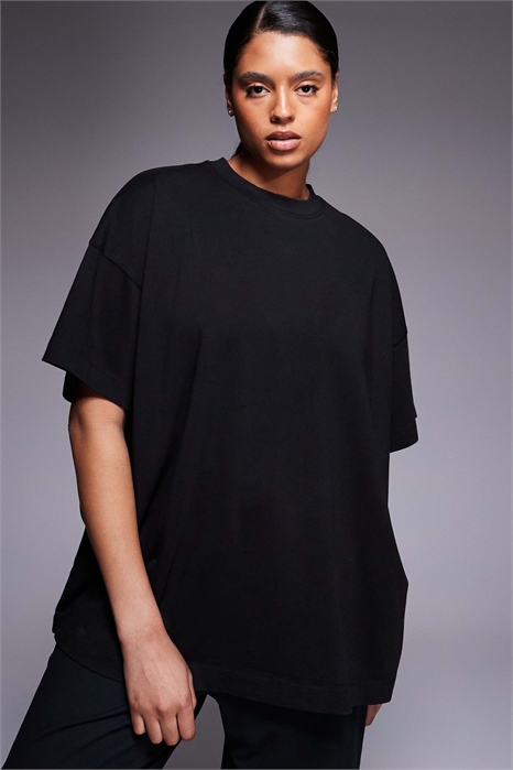 Футболка оверсайз из плотной хлопчатобумажной ткани с логотипом «Curve Icon» и технологией быстрого высыхания артикул 151782151