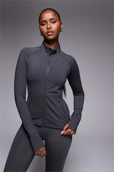 Куртка Icon с длинными рукавами и застежкой-молнией, моделирующая фигуру, с карманами на молнии артикул 151737897