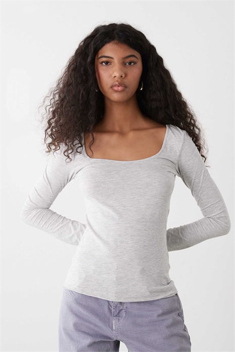 Топ Nova с длинными рукавами и круглым вырезом артикул 154898898