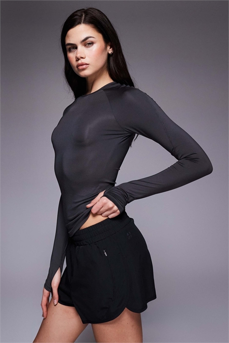 Футболка с длинным рукавом, облегающего кроя, с быстрым высыханием и принтом артикул 151737918