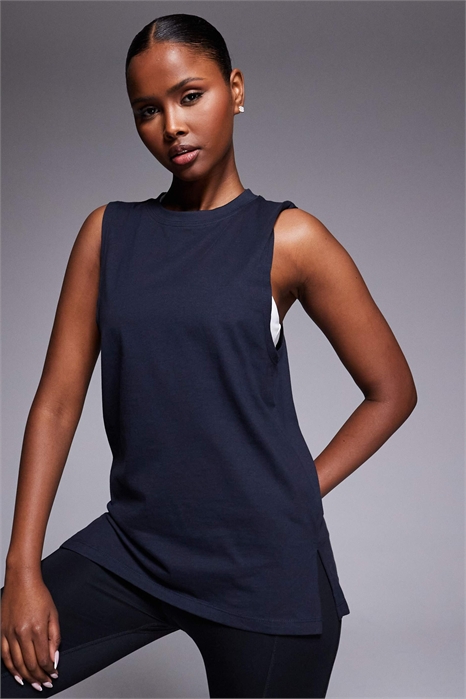 Хлопковая майка Icon с заниженными проймами и технологией быстрого высыхания артикул 151735829