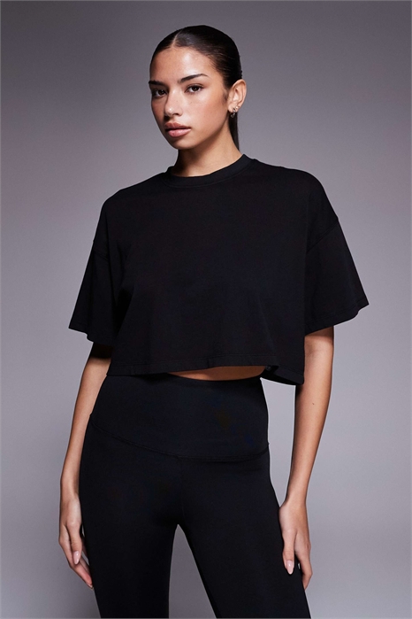 Укороченная футболка Icon из плотной хлопковой ткани с технологией быстрого высыхания артикул 151782145