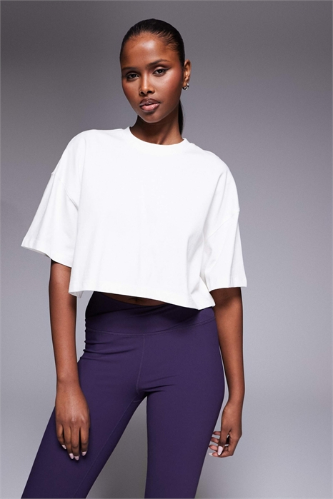 Укороченная футболка Icon из плотной хлопковой ткани с технологией быстрого высыхания артикул 151781861