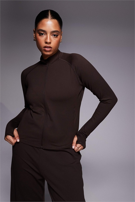 Функциональная кофта с длинными рукавами и застежкой-молнией от Curve Icon с мягкой на ощупь тканью артикул 148448854