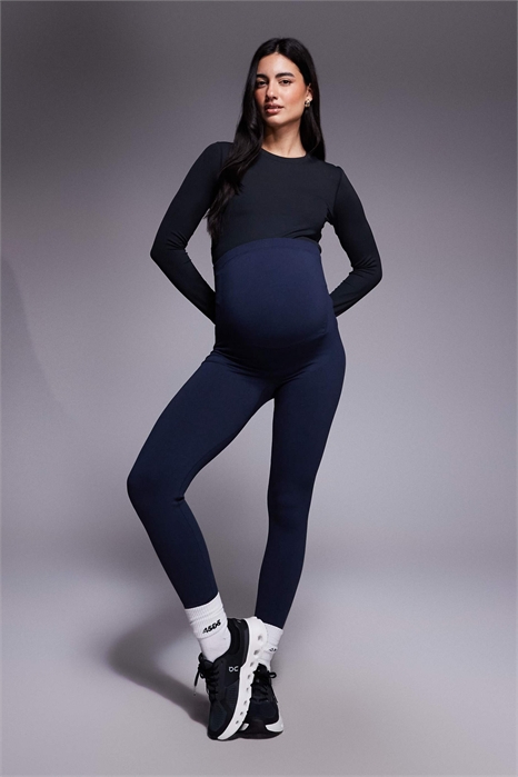 Бесшовные легинсы для фитнеса с высокой талией, моделирующие фигуру беременных артикул 151671758