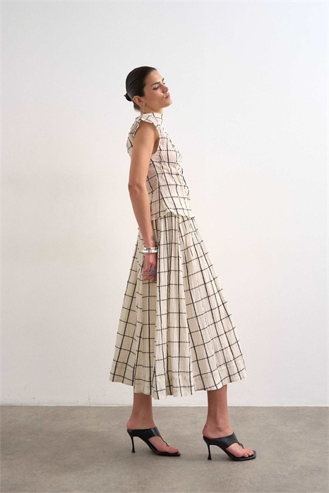 Макси-юбка-салон с заниженной талией артикул 149623114