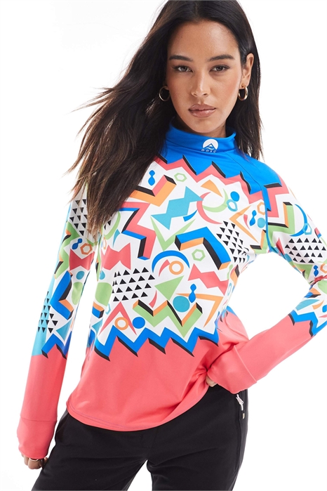 Женская лыжная кофта-термобелье с застежкой-молнией артикул 140836874