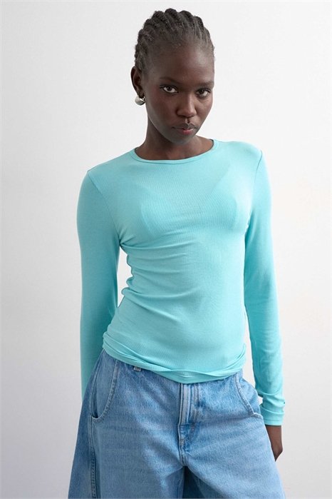 Топ с длинным рукавом из ткани премиум-класса артикул 149636935