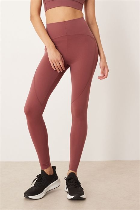 Базовые утягивающие леггинсы до щиколотки темно-розового цвета артикул 151277855