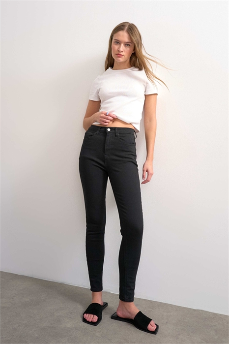 Джинсы Jamie с зауженным кроем и высокой посадкой артикул 148708988