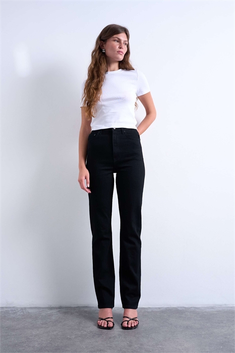 Джинсы Dree с зауженными прямыми брючинами и высокой посадкой артикул 149628261